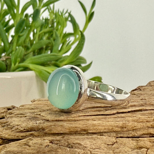 Chalcedony // Blue // Size 9 // Ring