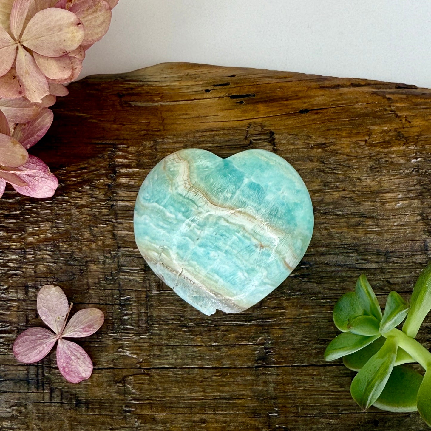 Aragonite // Blue // Heart