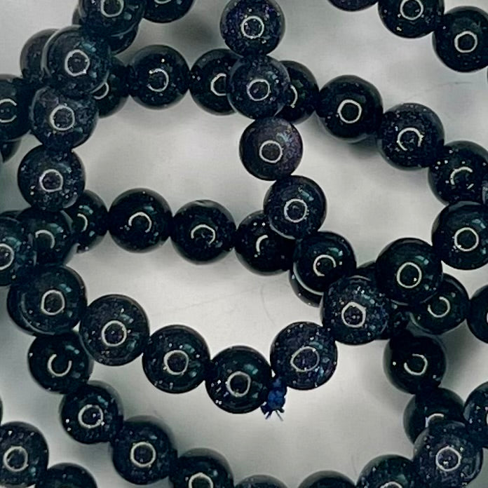 Goldstone // Blue // 6mm // Bracelet