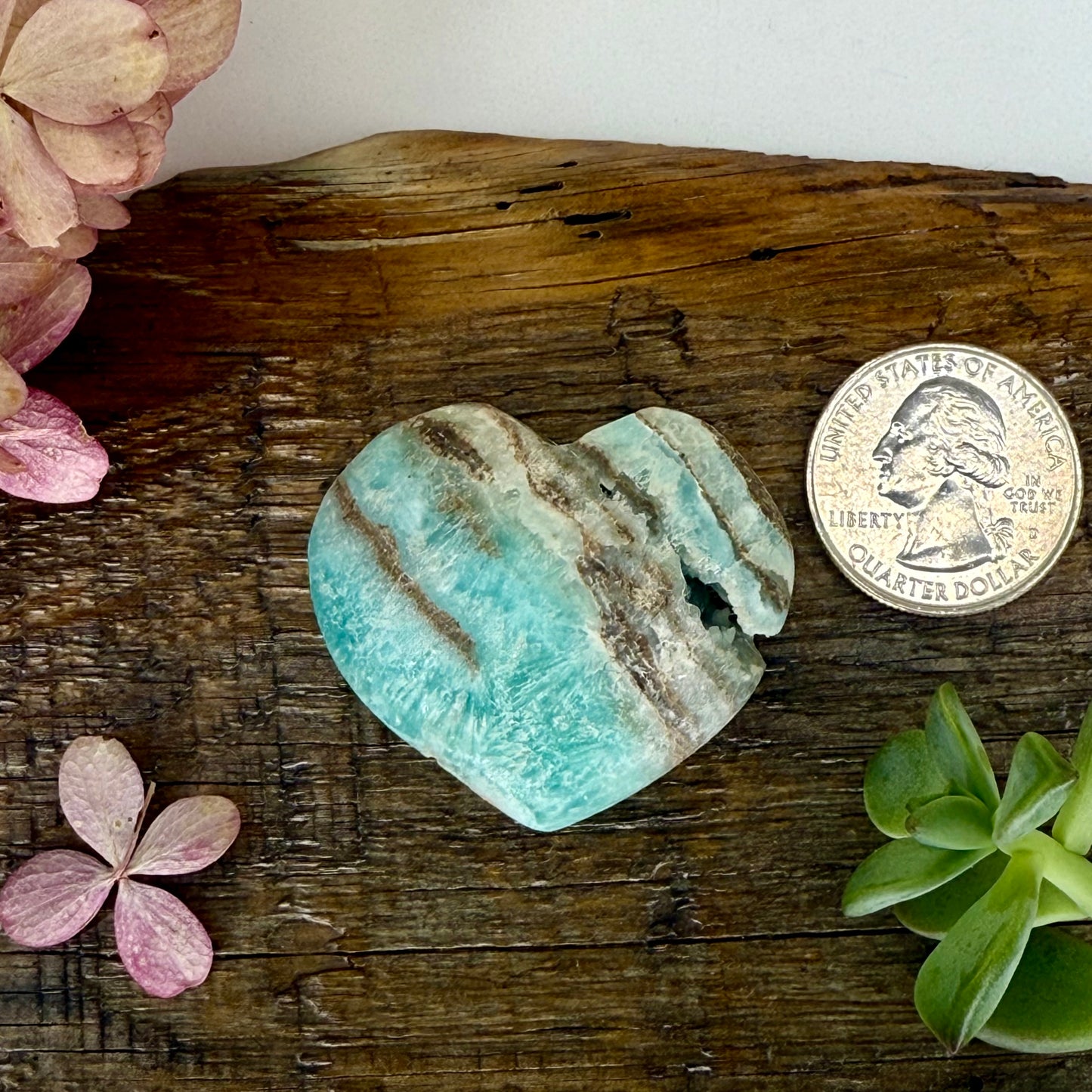 Aragonite // Blue // Heart