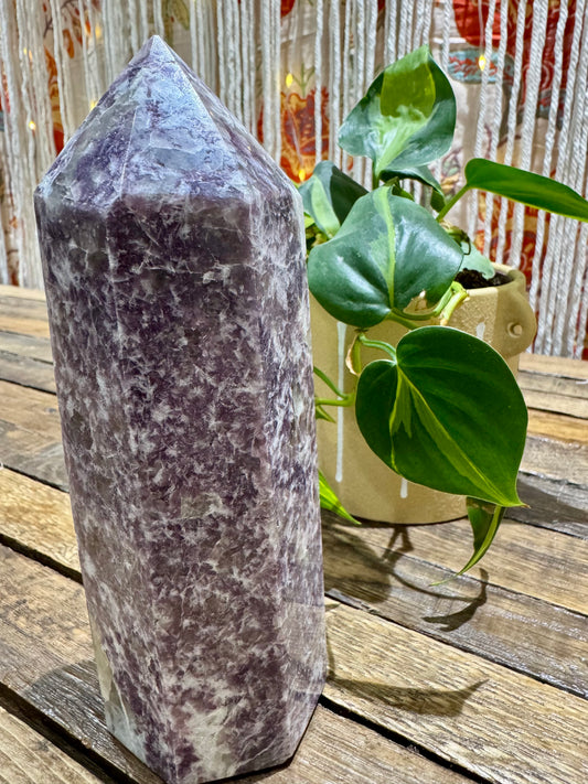 Lepidolite // Smokey Quartz // Tower