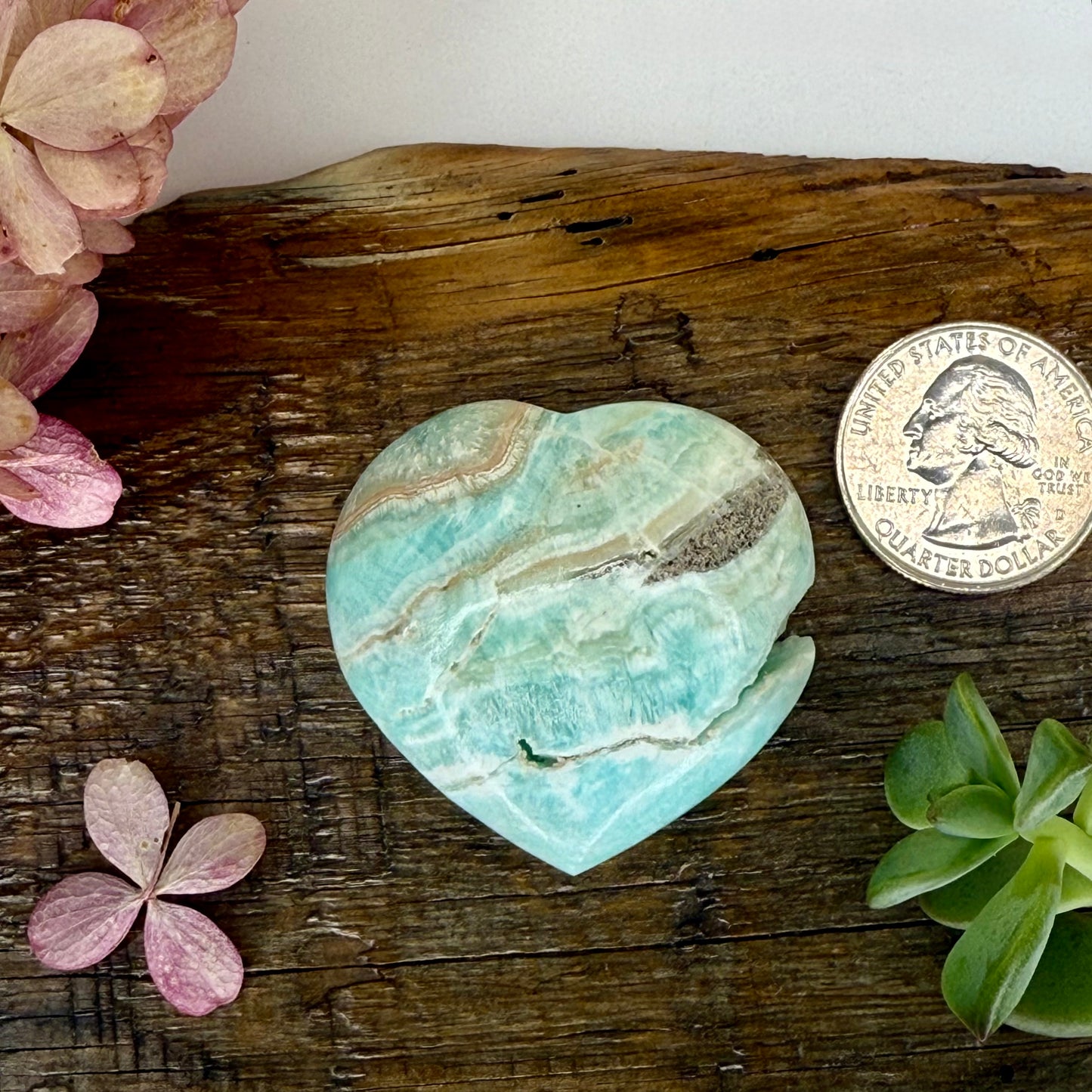 Aragonite // Blue // Heart