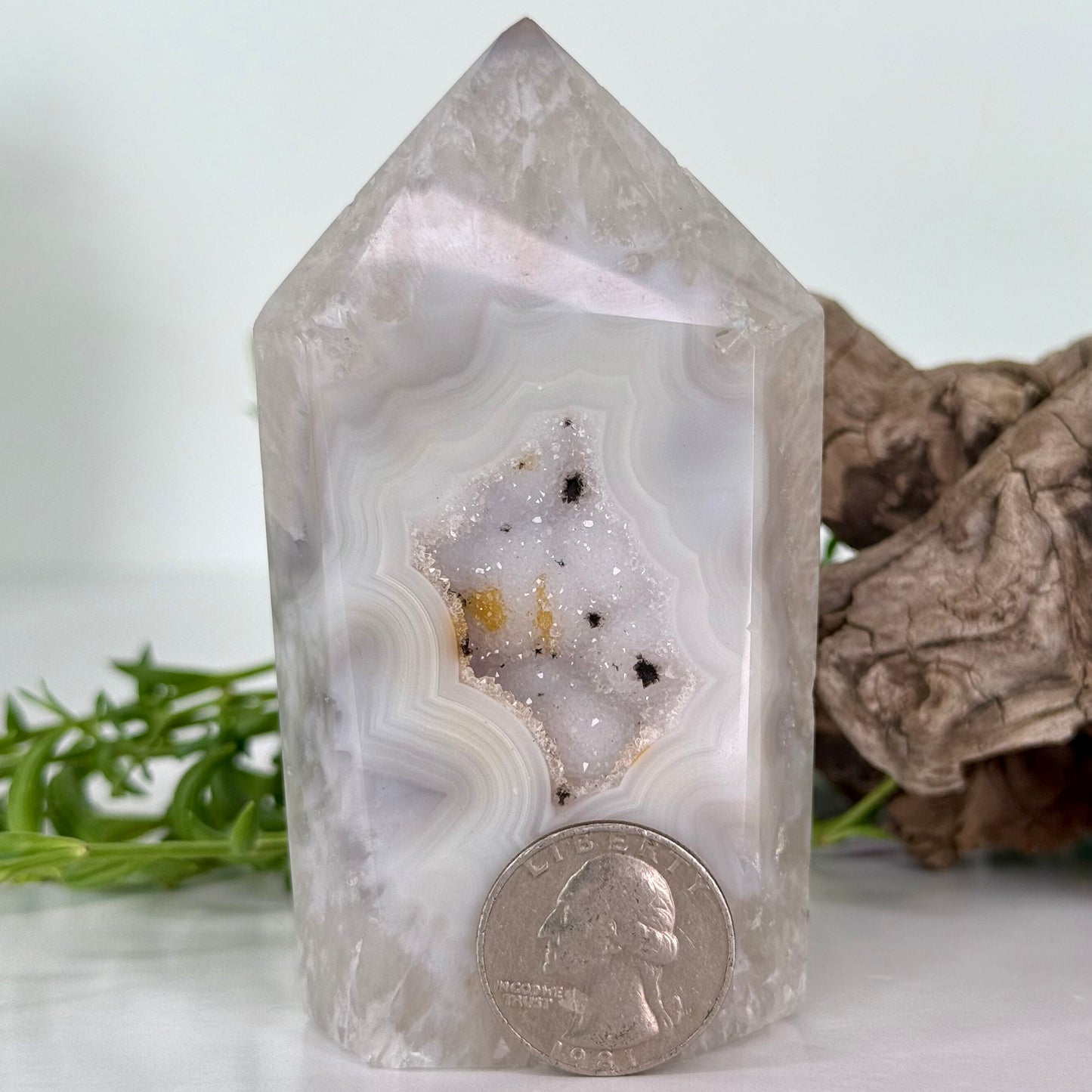 Agate // Tower w/ Druzy
