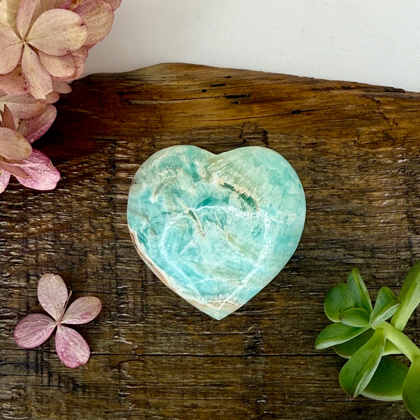 Aragonite // Blue // Heart