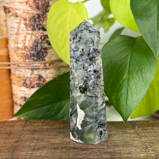 Prehnite w/ Epidote Inclusions // Tower