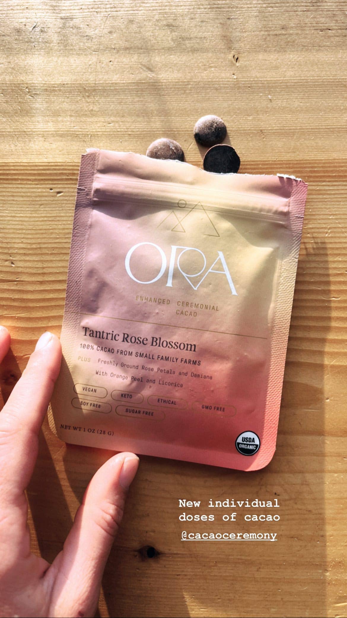 Tantric Rose Blossom Cacao // Organic Ceremonial Chocolate // 1/2 lb