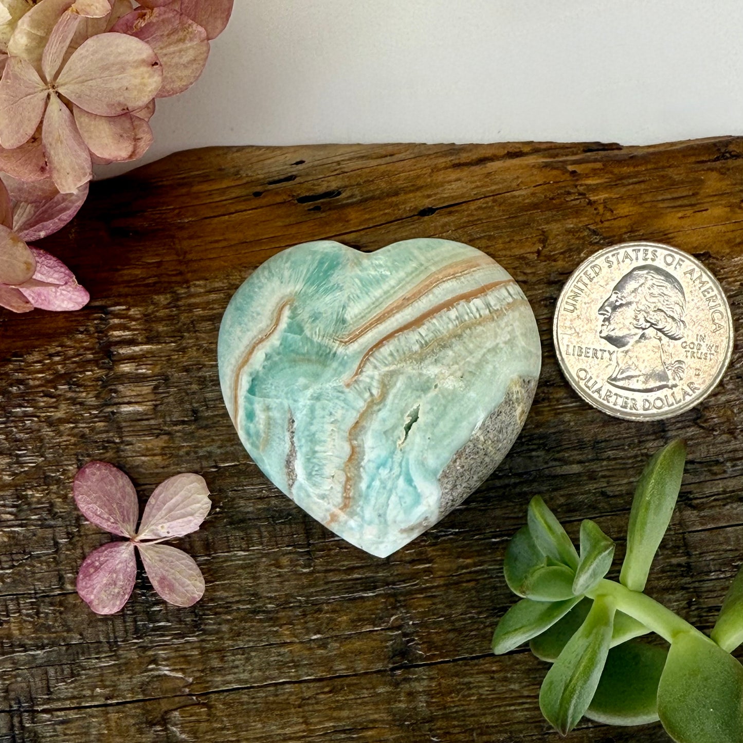 Aragonite // Blue // Heart