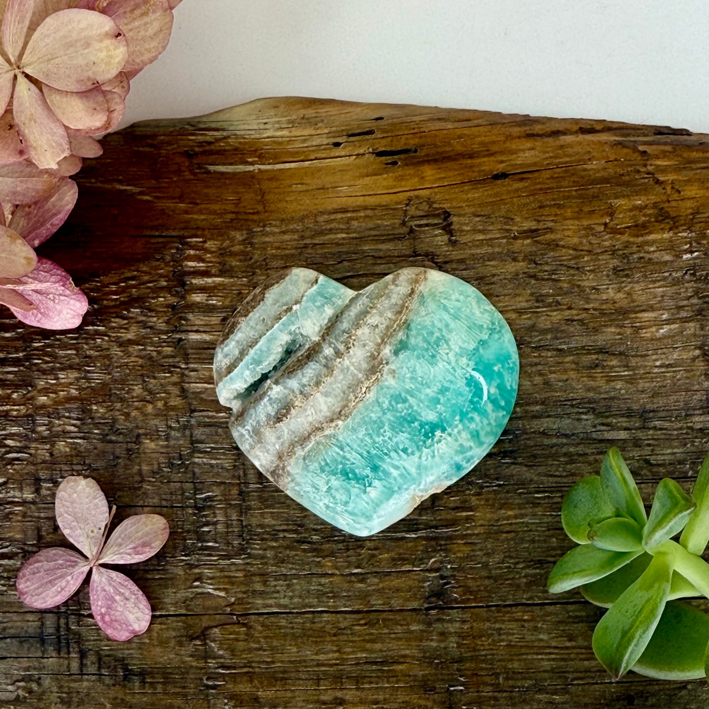 Aragonite // Blue // Heart