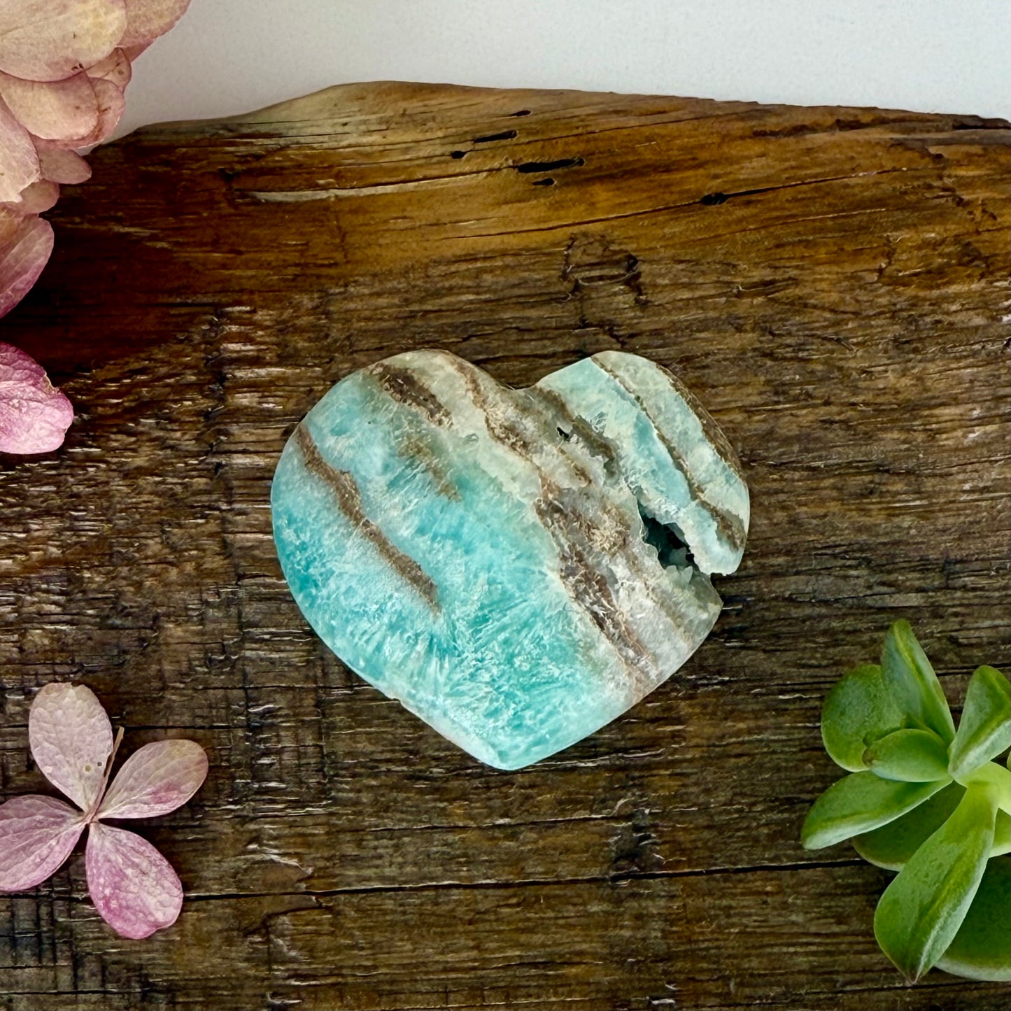 Aragonite // Blue // Heart