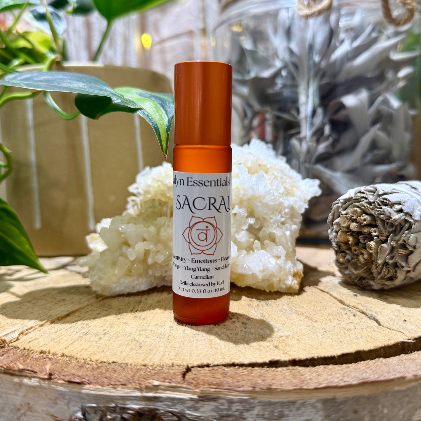 Sacral Chakra // Essential Oil Roll-on // Crystal & Reiki Infused
