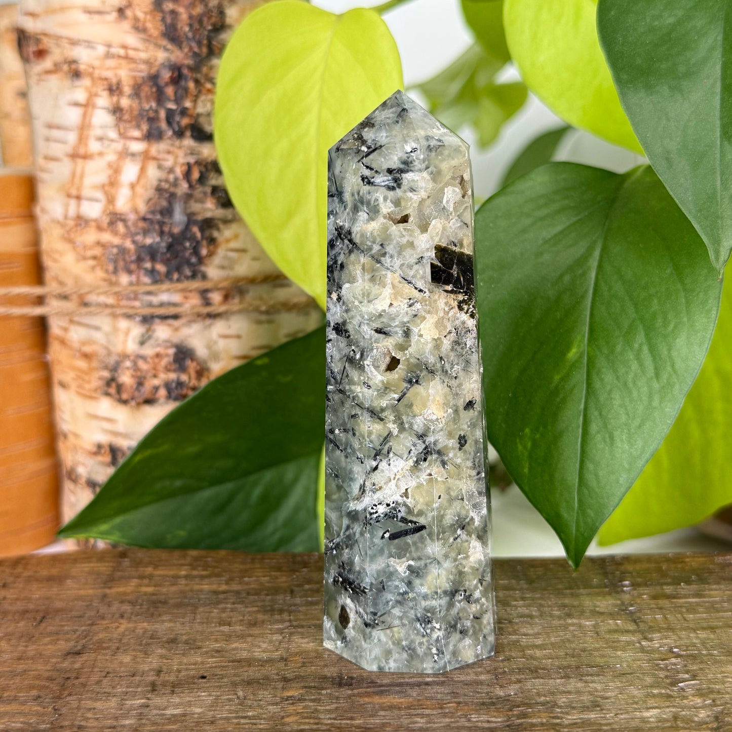 Prehnite w/ Epidote Inclusions // Tower