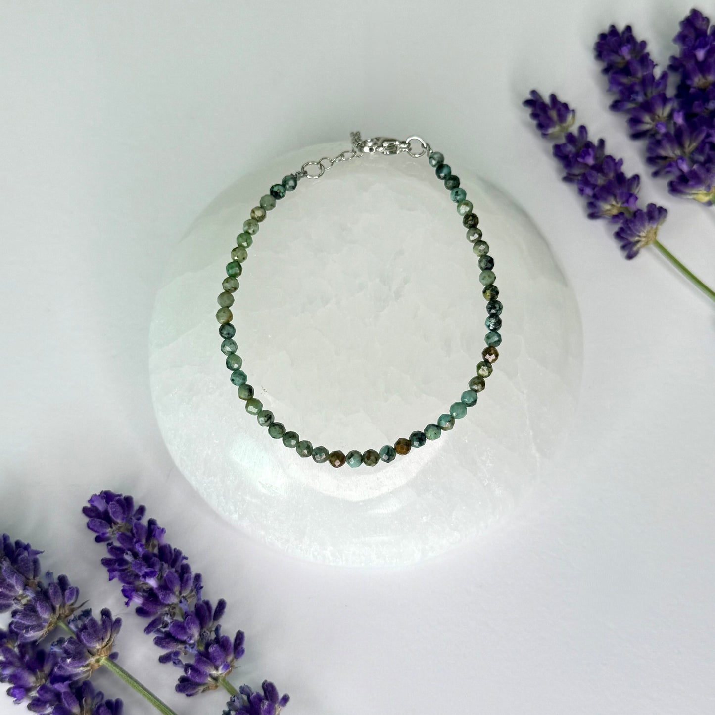 Africa Turquoise // 3mm // Faceted // Adjustable Bracelet