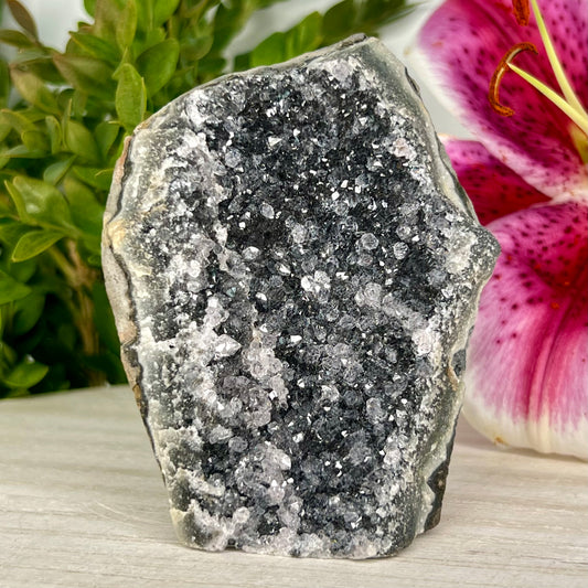 Amethyst // Black // Druzy with Base