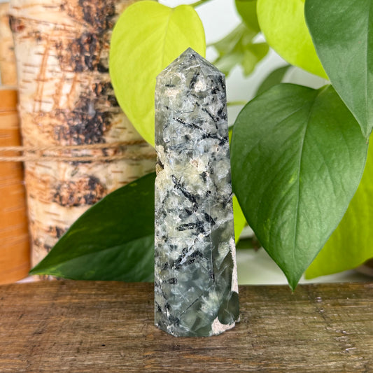 Prehnite w/ Epidote Inclusions // Tower