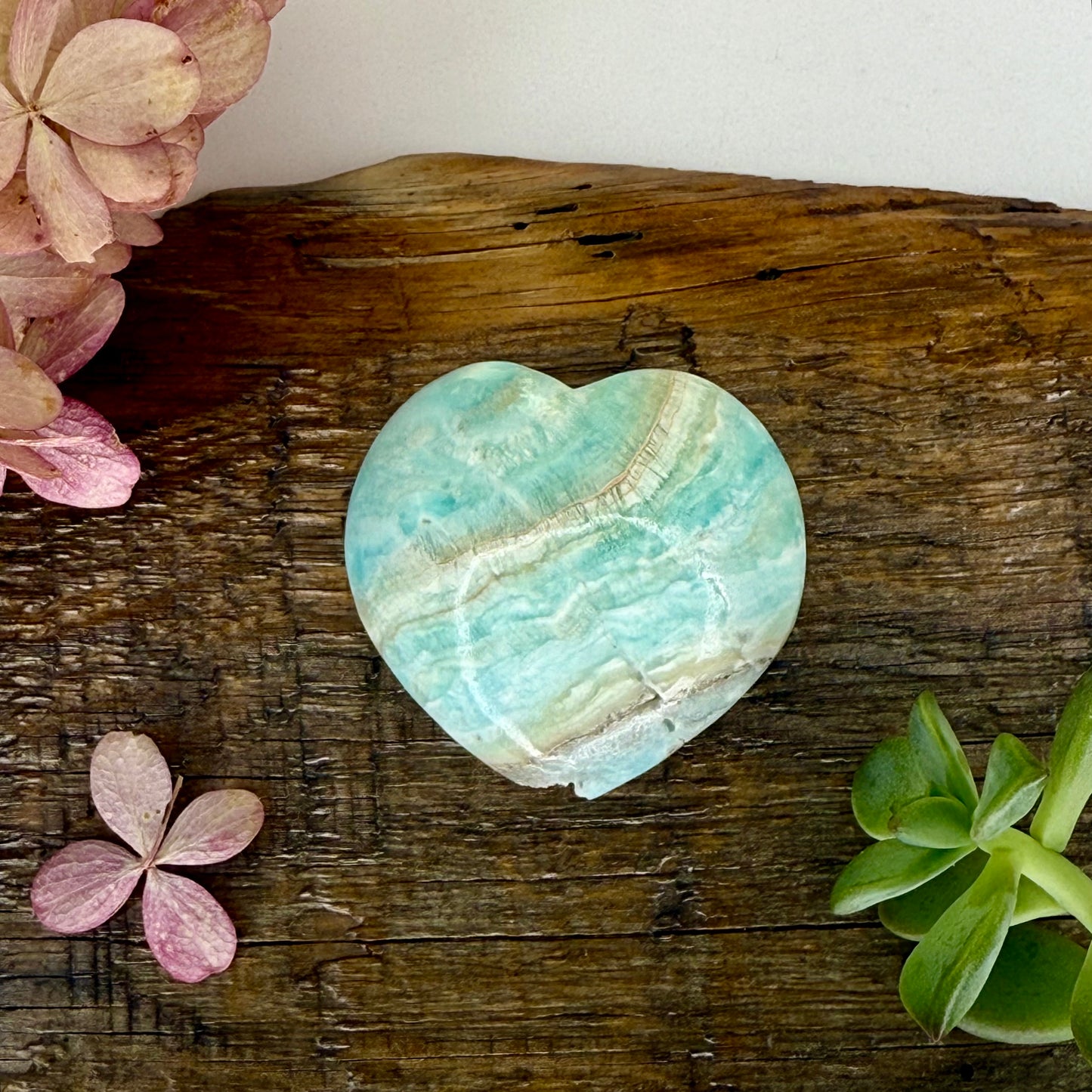Aragonite // Blue // Heart