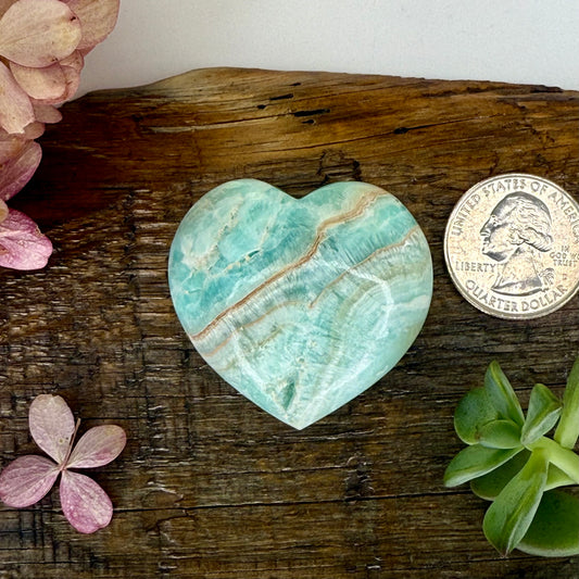 Aragonite // Blue // Heart