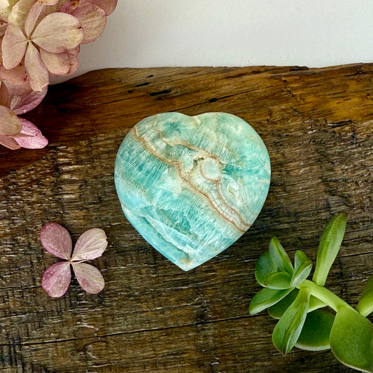 Aragonite // Blue // Heart