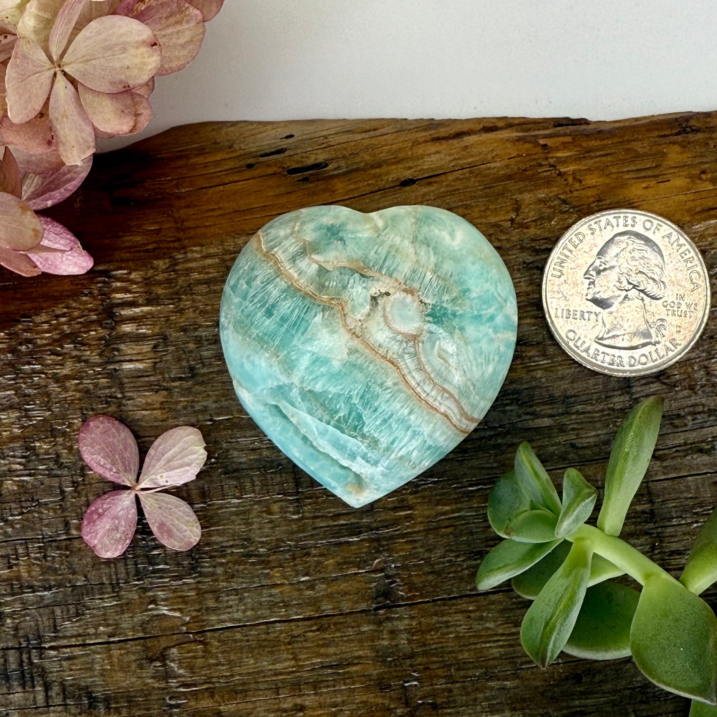 Aragonite // Blue // Heart