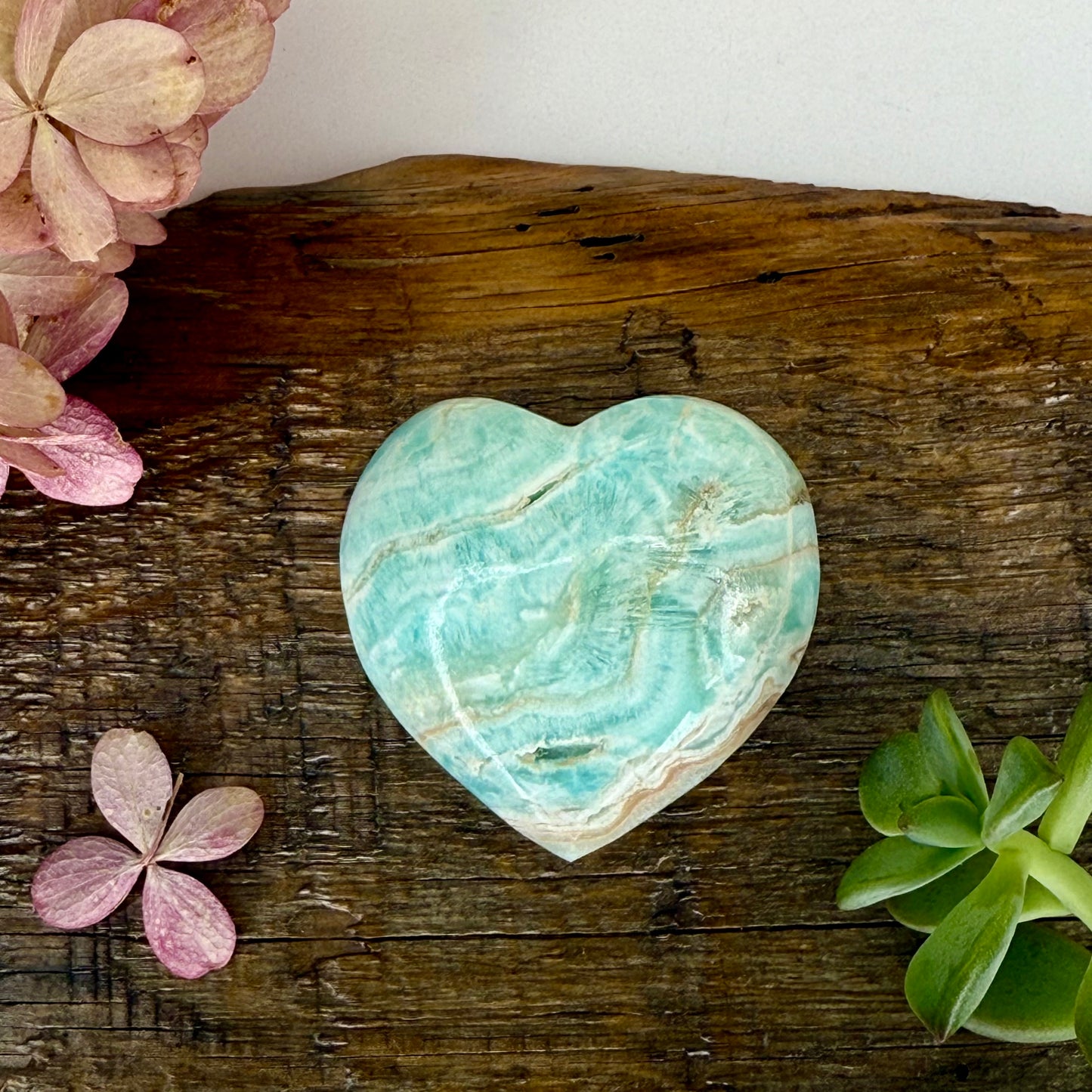 Aragonite // Blue // Heart