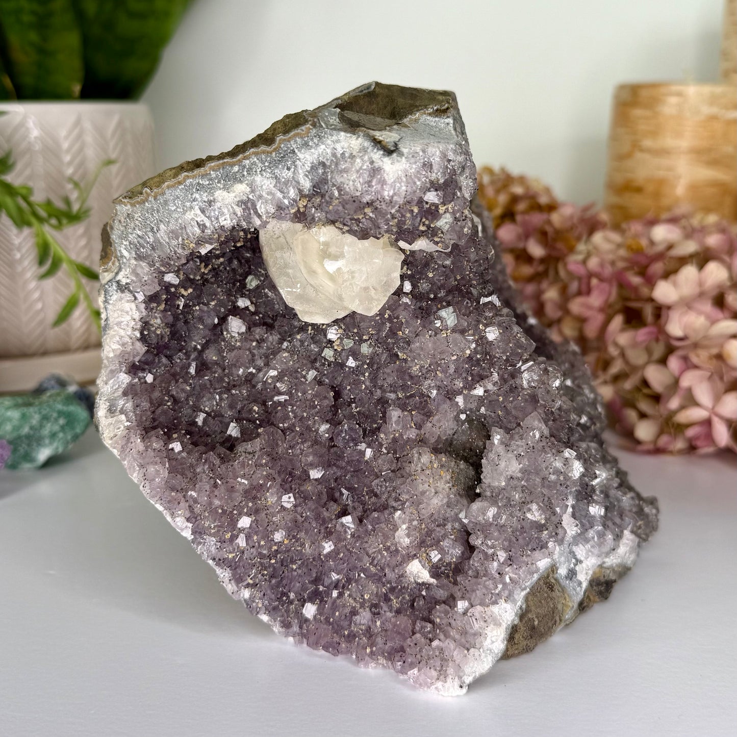 Amethyst // Calcite Heart // Cluster