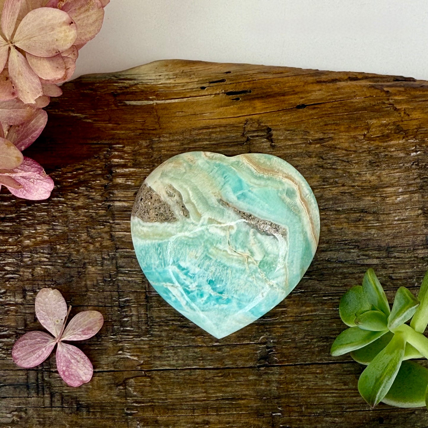 Aragonite // Blue // Heart