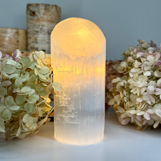 Selenite // Cylinder // Lamp