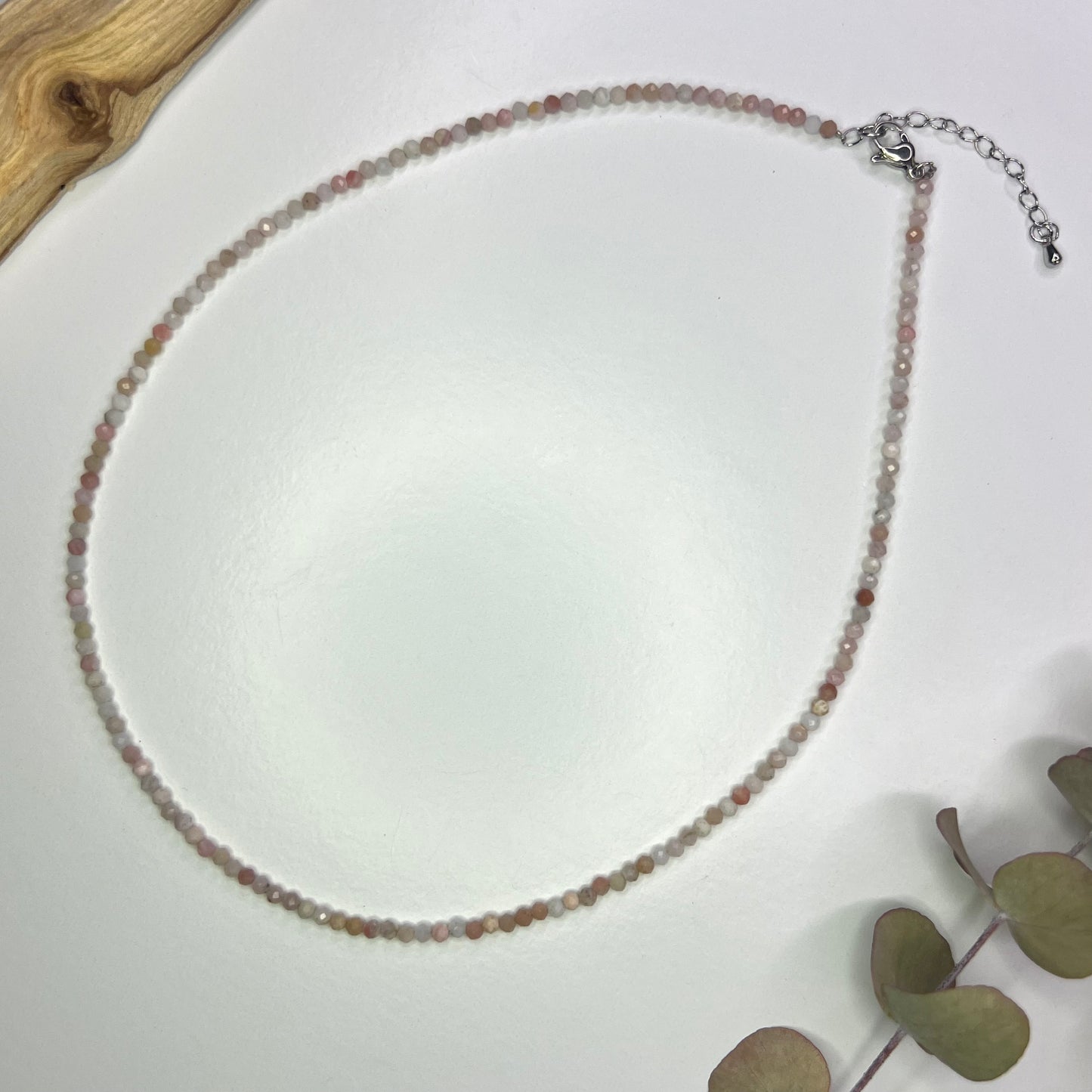 Opal // Pink // 3mm// Necklace // 17”