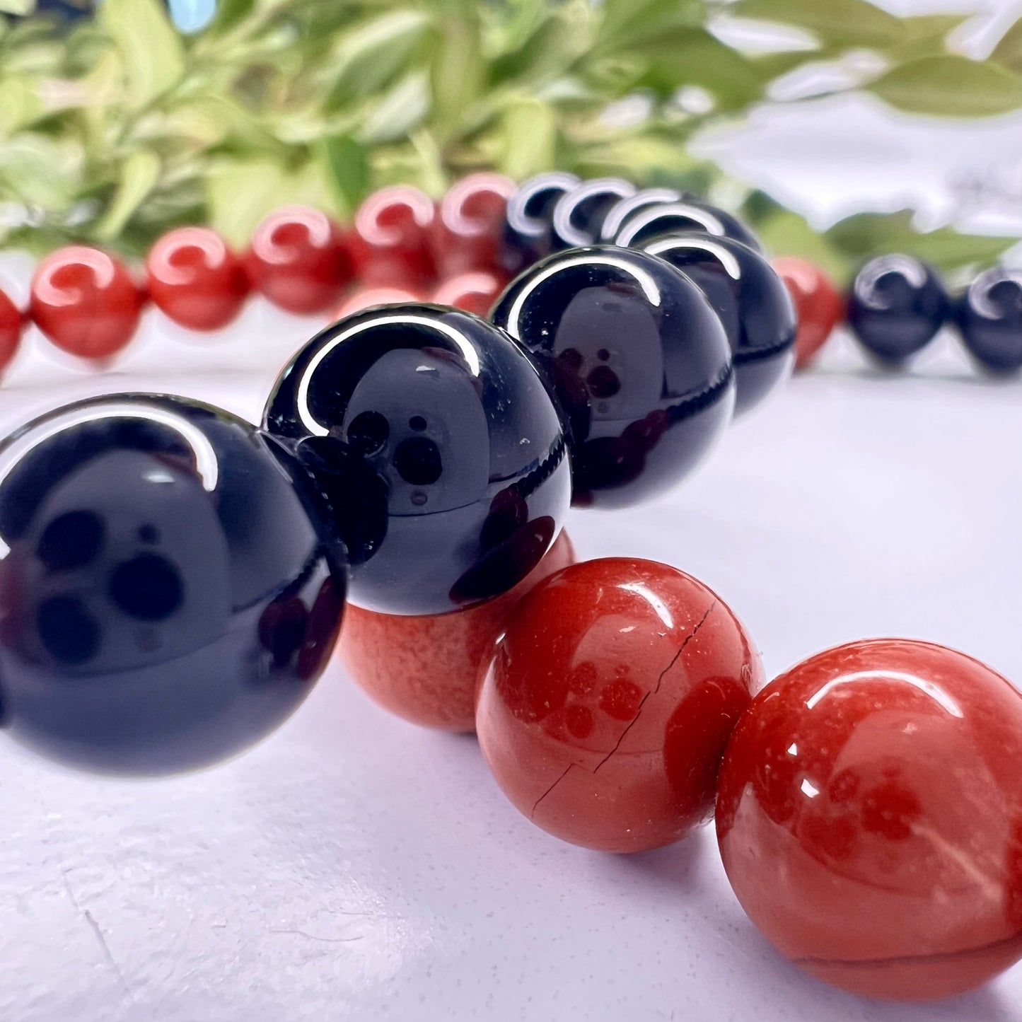 Obsidian // Black // Jasper // Red // 8mm // Bracelet