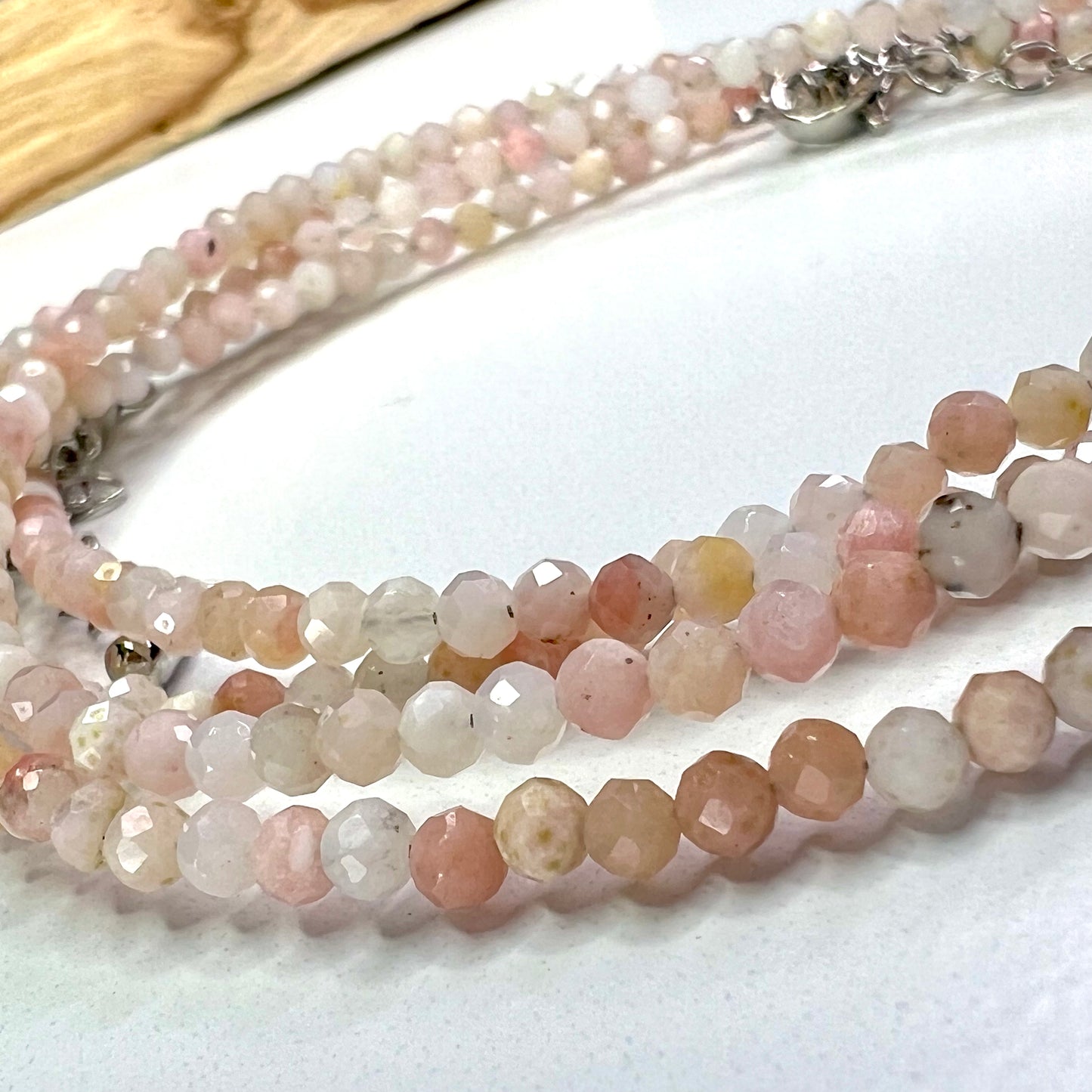 Opal // Pink // 3mm// Necklace // 17”