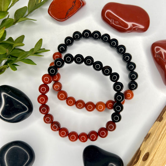 Obsidian // Black // Jasper // Red // 8mm // Bracelet