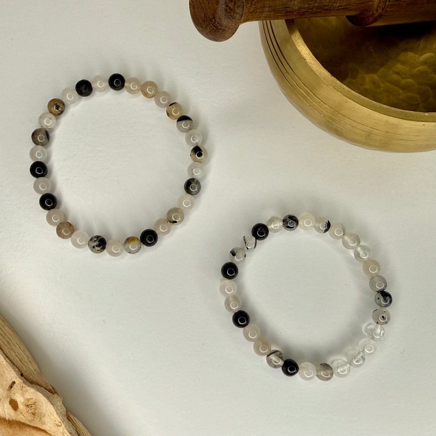 Tourmaline // Quartz // 6mm // Bracelet