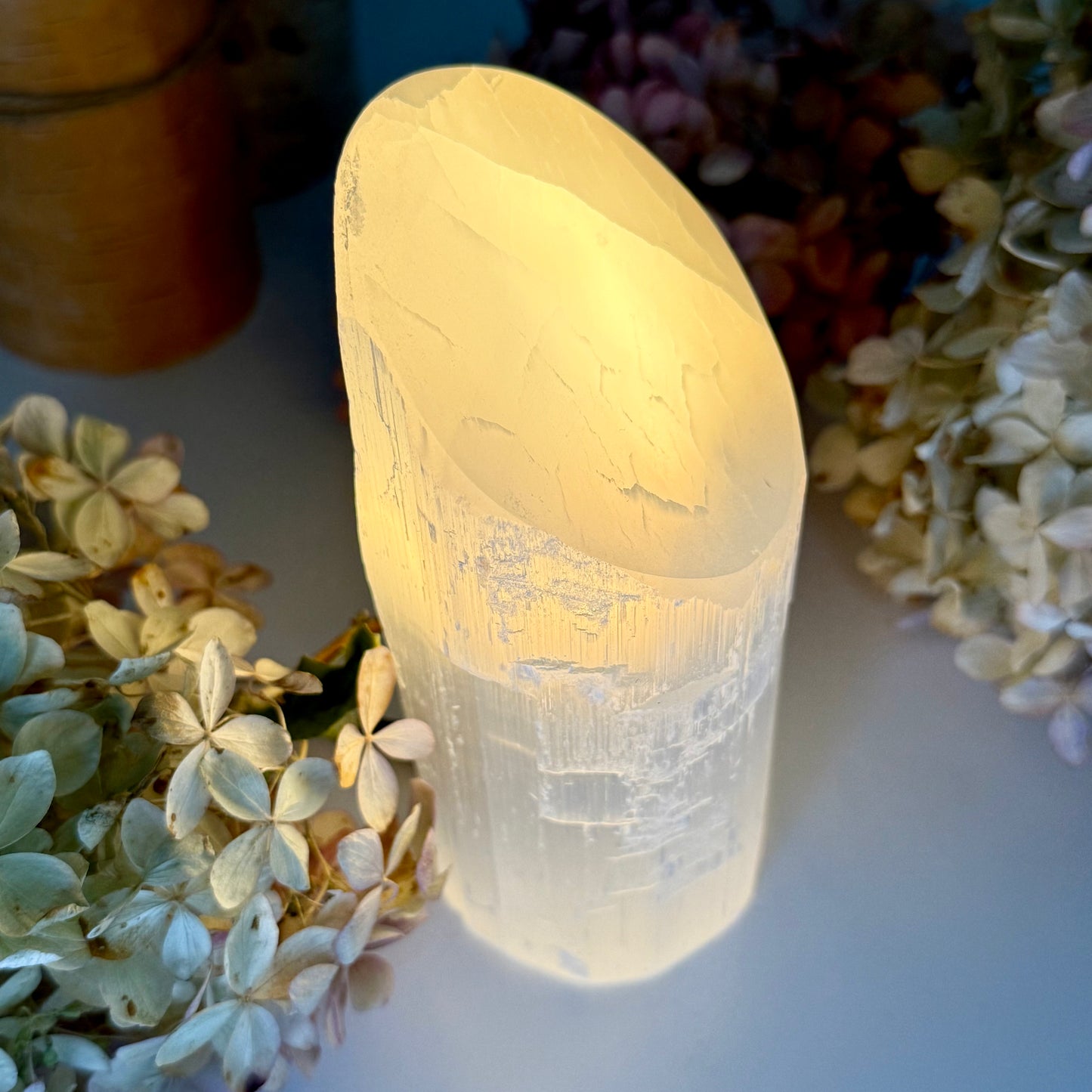 Selenite // Cylinder // Lamp