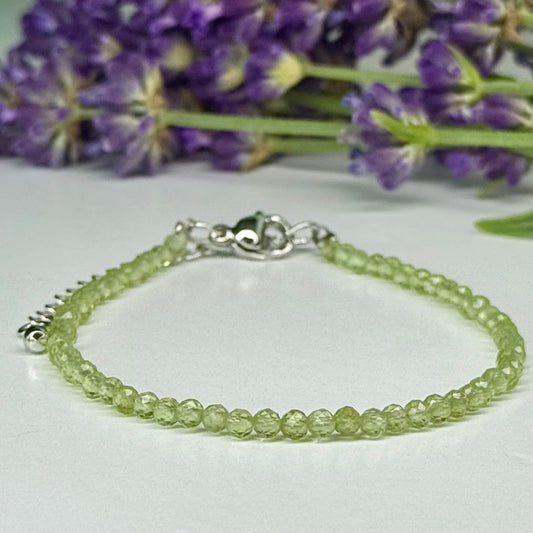 Peridot // 3mm // Adjustable // Bracelet