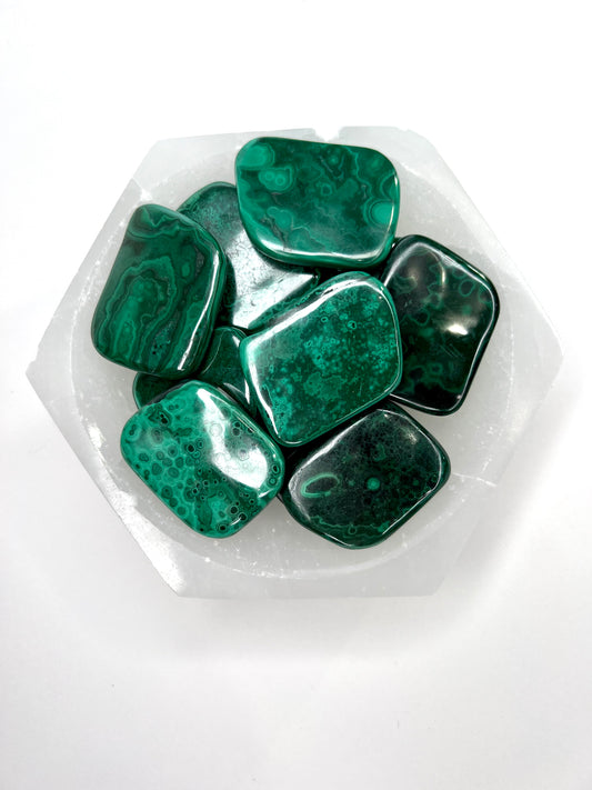 Malachite // Smooth Stone Slab - SolRising The Rock Shop