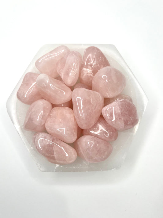Rose Quartz // Large // Tumbled - SolRising The Rock Shop