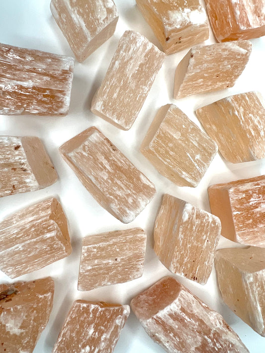 Selenite // Orange // Rough - SolRising The Rock Shop