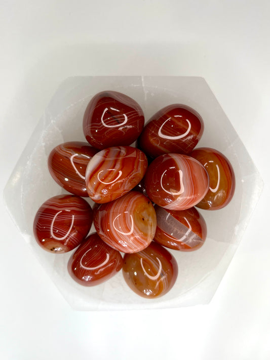 Carnelian // Banded // Tumbled - SolRising The Rock Shop