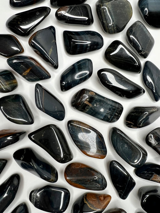 Tiger Eye // Blue // Tumbled - SolRising The Rock Shop