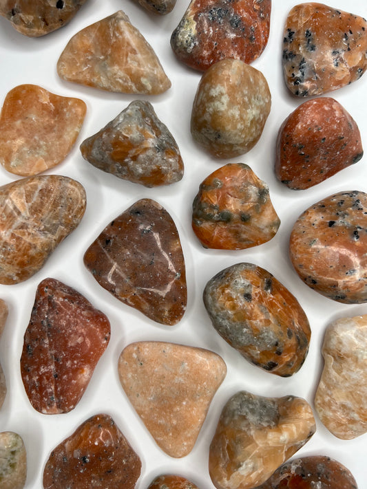 Calcite, Orange - Large, Tumbled - SolRising The Rock Shop