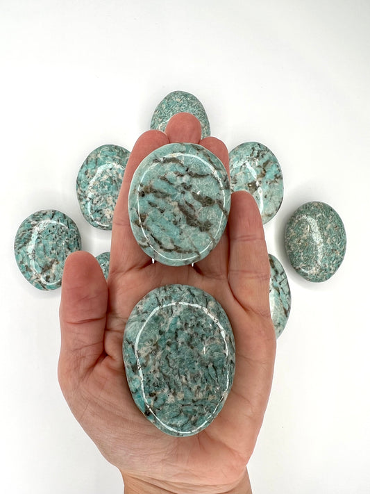 Amazonite // Graphic // Palm Stones - SolRising The Rock Shop