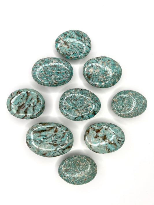 Amazonite // Graphic // Palm Stones - SolRising The Rock Shop