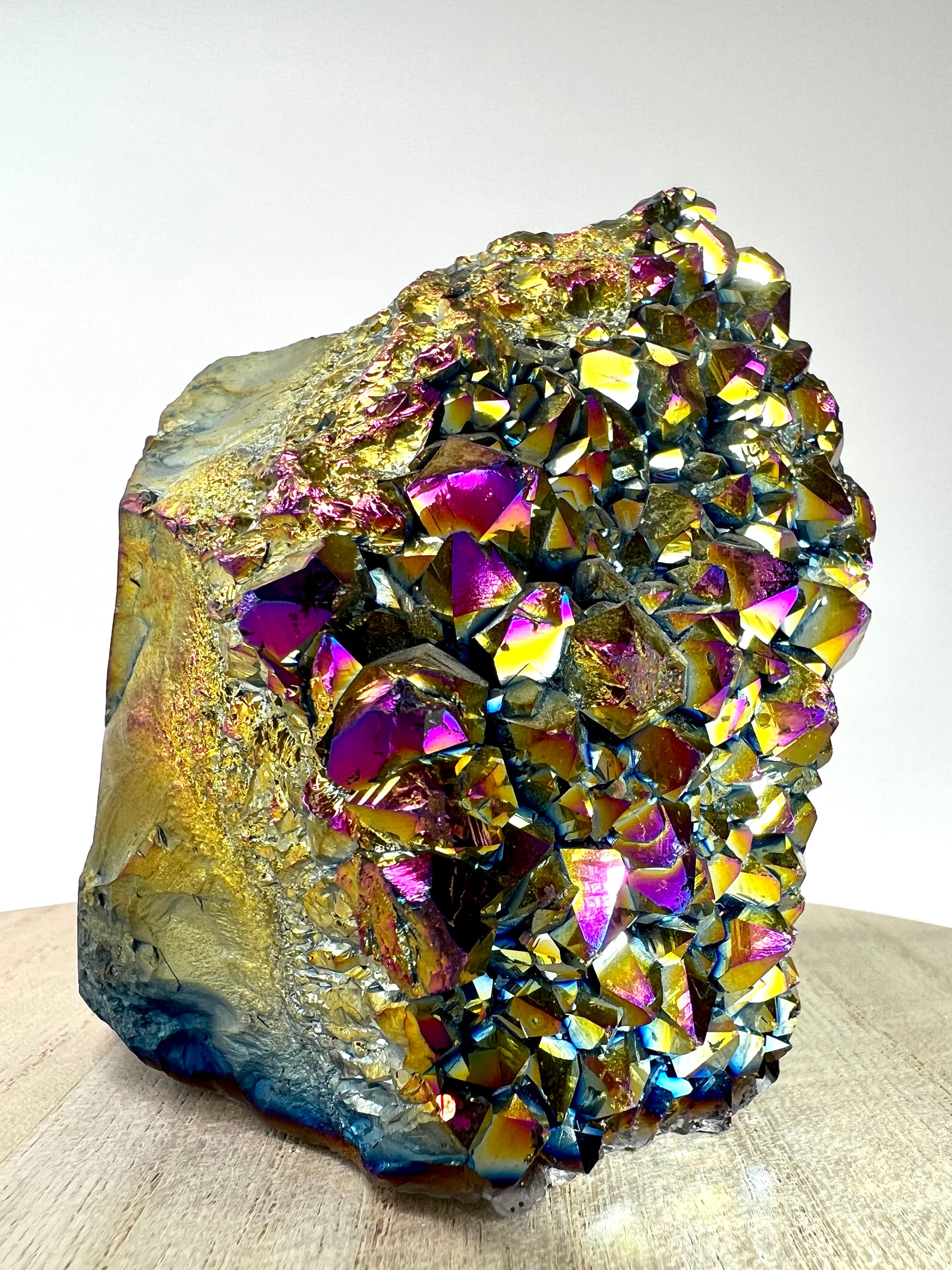 Titanium // Aura Quartz // Cluster - SolRising The Rock Shop
