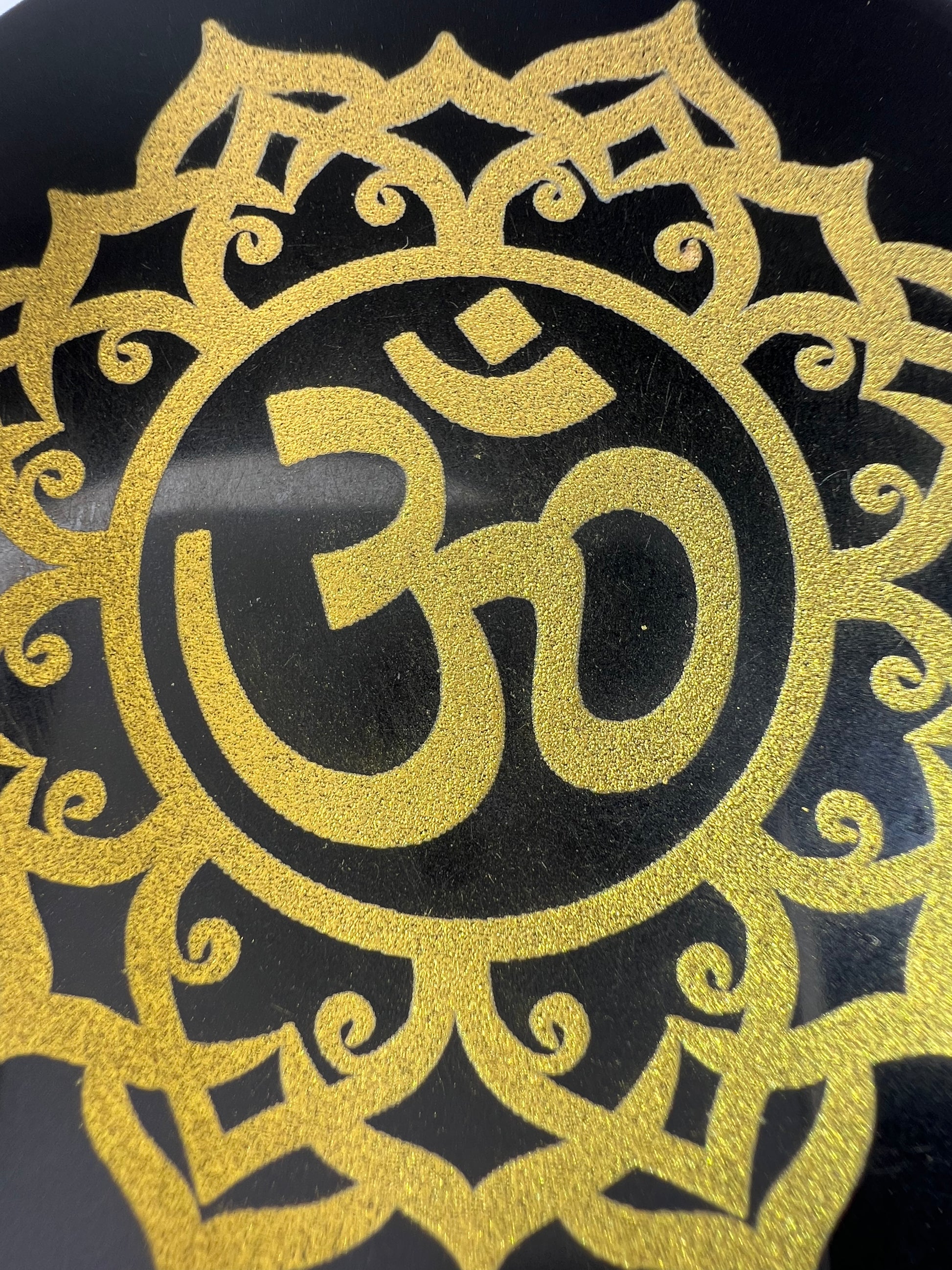 Obsidian // Black // Om // Plate - SolRising The Rock Shop