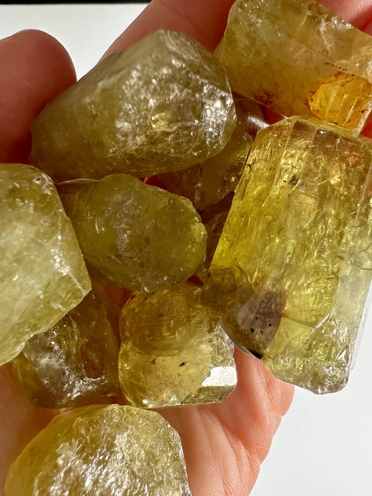 Apatite // Golden // Natural Mineral // Rough - SolRising The Rock Shop