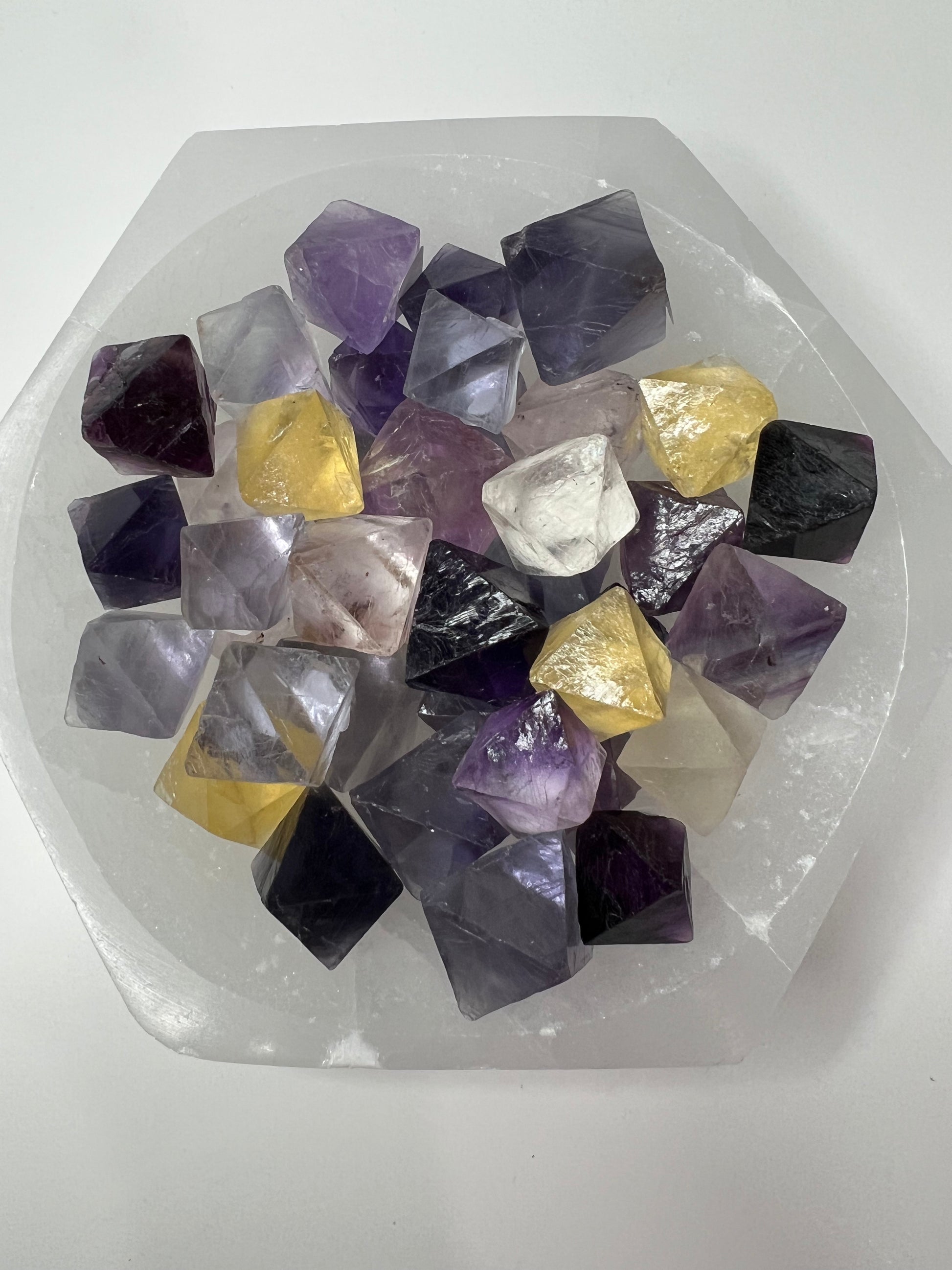 Fluorite // Octahedron // Sacred Geometry // Shaped - SolRising The Rock Shop