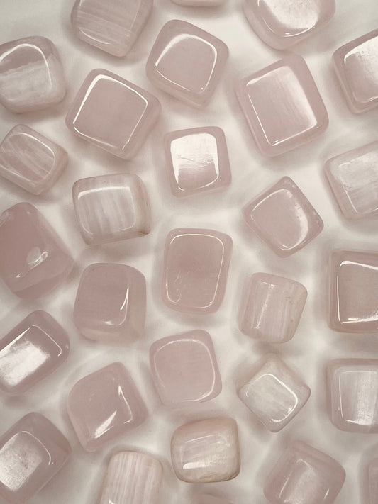 Calcite // Pink Mangano // Tumbled - SolRising The Rock Shop