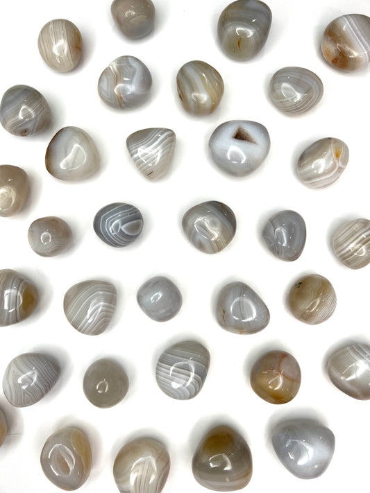 Botswana Agate // Tumbled - SolRising The Rock Shop
