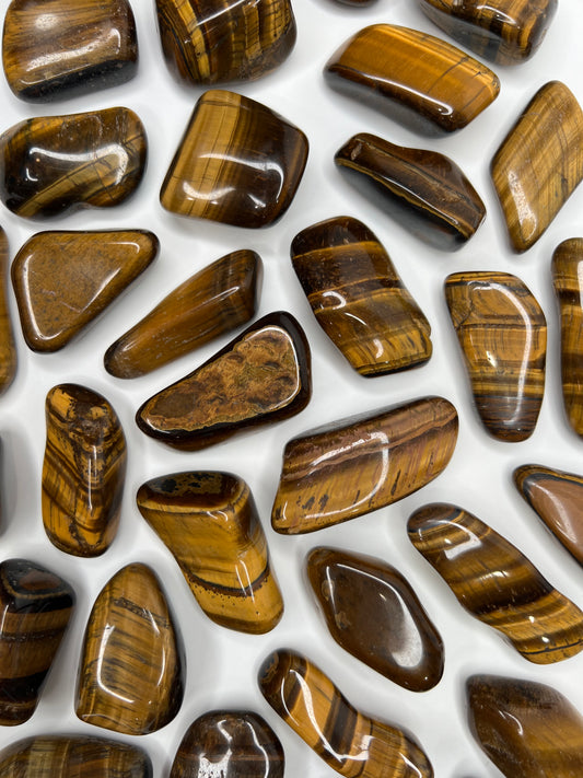 Tiger Eye // Gold // Tumbled - SolRising The Rock Shop