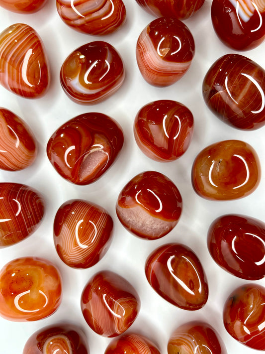 Carnelian // Banded // Tumbled - SolRising The Rock Shop