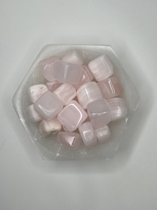 Calcite // Pink Mangano // Tumbled - SolRising The Rock Shop